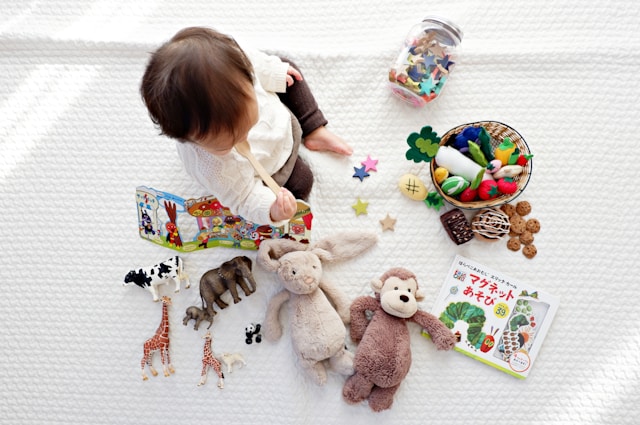 Baby and toys.