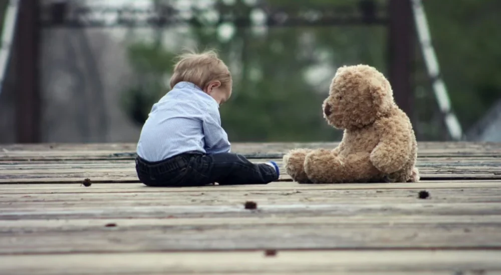 Baby and bear